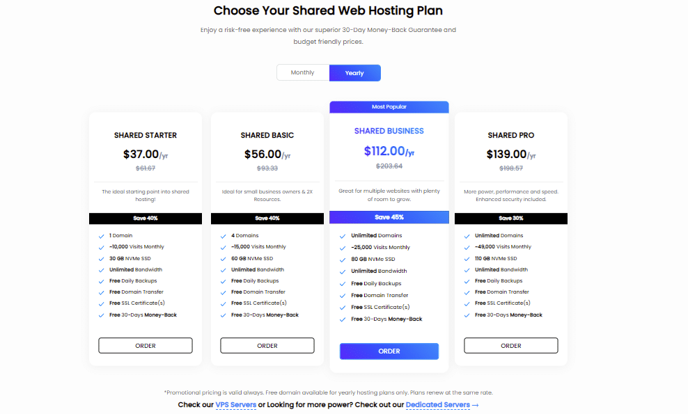 UltaHost shared hostig